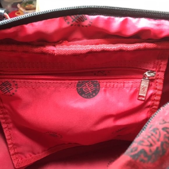 Ricardo Beverly Hills Signature Logo Weekender Luggage Tote Travel Bag Red - Picture 8 of 16